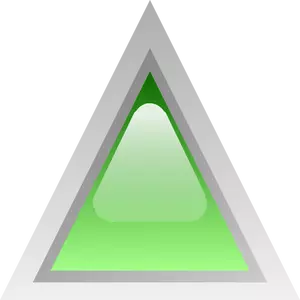 Zielony led trójkąt wektor clipart