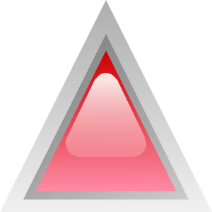 Imagem vetorial de triângulo de led vermelho