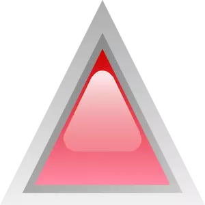 Red led triangle vector image