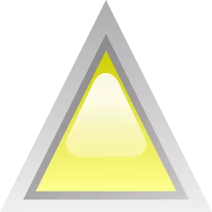 Ilustração em vetor triângulo led amarelo