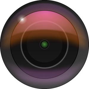 Vector clip art of camera lens with gaussian blur filters