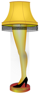 Lady leg's lamp vector image