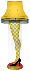 Lady picior lampă vector imagine