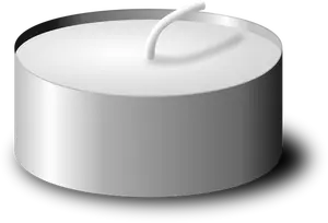 Vector image of photorealistic tea candle