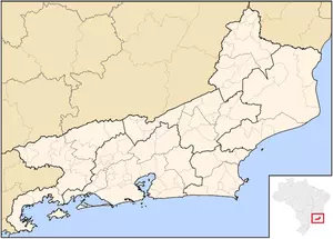 Rio de Janeiro regionen kart vector illustrasjon