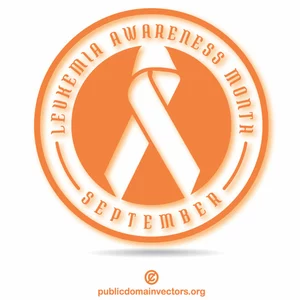 Pegatina del mes de concienciación sobre la leucemia
