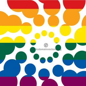 Fundo retro com cores de LGBT