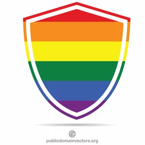 Shield in LGBT colors
