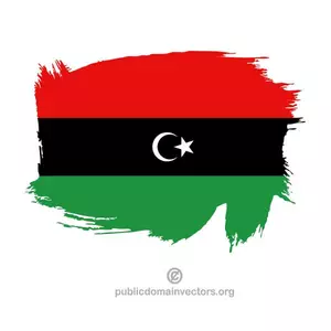 Bendera Libya vektor grafis