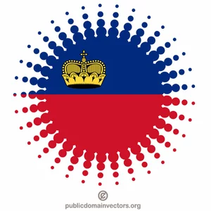 Etiqueta engomada de la bandera de Liechtenstein