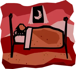 Illustration vectorielle de personne endormie