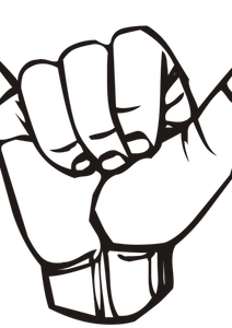 Vecteur, dessin de messages différents dans les langues des signes