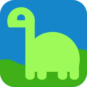 Zelená dino avatar ikona vektorové ilustrace