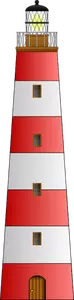 Image du bâtiment phare rouge et blanc