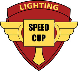 Belysning hastighet cup vektorbild