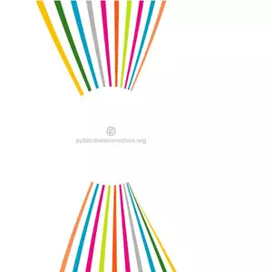 Färgade linjer med vit cirkel