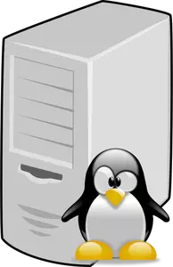 Linux server vektor image