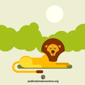 Lion tecknad clip art grafik