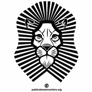 Lion stencil konst vektor
