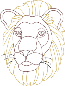 Lion's head coloring book  vector image
