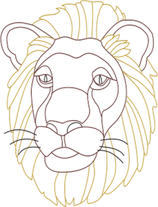 Lion's hoofd coloring boek vector afbeelding