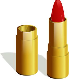 Image vectorielle de rouge à lèvres or