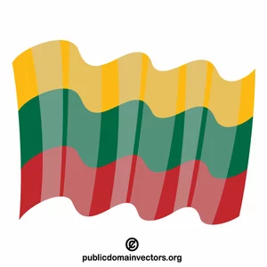 De nationale vlag van Litouwen