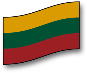 Litauiska flaggan vektor