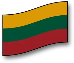 Vector bandera lituana