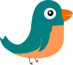 Vector drawing of twitter bird