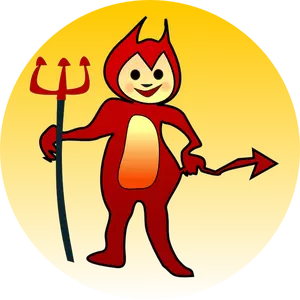 Little devil icon vector clip art