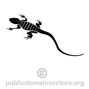 Grafika wektorowa czarny jaszczur