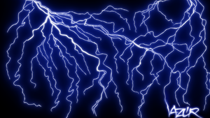 Vector clip art of blue thunder