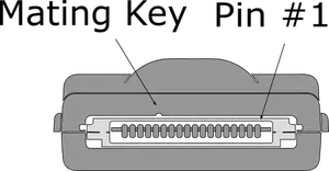 Vector bildet av 18 PDA pinnerskontakt