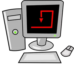Personal computer icona verctor grafica vettoriale