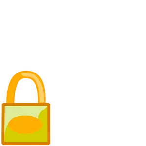 Vector clip art of locked file PC icon in colour