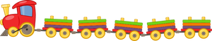 Train with 5 wagons