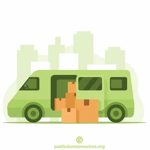 Logistik-Van-Fahrzeug