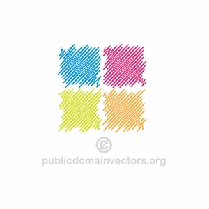 Scribble logo design vector