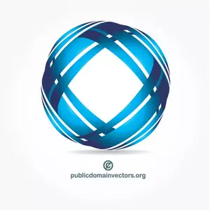 Element de logo-ul albastru