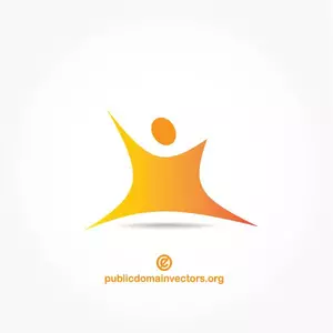 Design de logo-ul oamenii fericiti