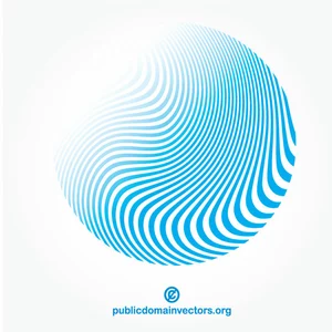 Abstrakti sinisen ympyrän logon suunnittelu