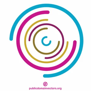 Logo konsept sirkulære linjer