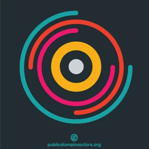 Logo projektowanie kolorowych okręgów