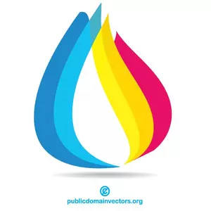 Kleurrijke logo ontwerpelement