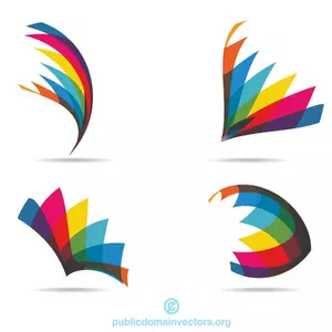 Elementi del logo colorato 4