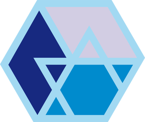 Blaue Vektor-logo