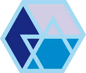 Blauwe vector logo