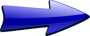 Freccia blu che punta illustrazione vettoriale giusta