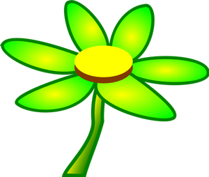 Clip art wektor świeży kwiat zielony